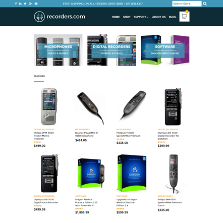 Screenshot of recorders.com